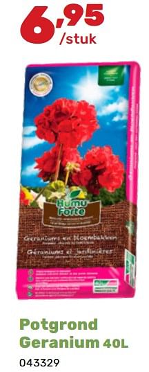 Promoties Potgrond geranium - HumuForte - Geldig van 06/05/2024 tot 22/06/2024 bij Happyland