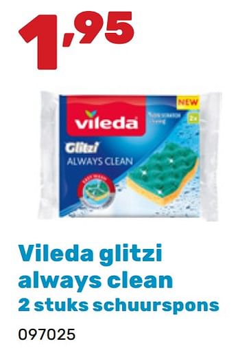 Promoties Vileda glitzi always clean - Vileda - Geldig van 06/05/2024 tot 22/06/2024 bij Happyland