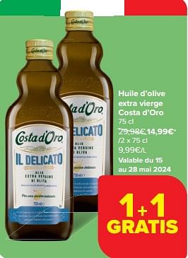 Promotions Huile d’olive extra vierge costa d’oro - Costad'Oro - Valide de 15/05/2024 à 28/05/2024 chez Carrefour