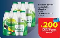 Promotions Lait demi-écrémé en bouteille campina - Campina - Valide de 15/05/2024 à 27/05/2024 chez Carrefour