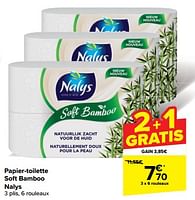 Promotions Papier-toilette soft bamboo nalys - Nalys - Valide de 15/05/2024 à 27/05/2024 chez Carrefour