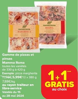 Promotions Pizza margherita - Mamma roma - Valide de 15/05/2024 à 28/05/2024 chez Carrefour