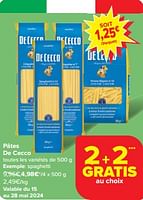 Promotions Spaghetti - De Cecco - Valide de 15/05/2024 à 28/05/2024 chez Carrefour