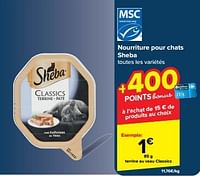 Promotions Terrine au veau classics - Sheba - Valide de 15/05/2024 à 27/05/2024 chez Carrefour