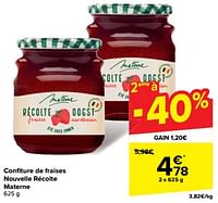Promotions Confiture de fraises nouvelle récolte materne - Materne - Valide de 15/05/2024 à 28/05/2024 chez Carrefour