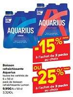 Promotions Boisson rafraîchissante aquarius - Aquarius - Valide de 15/05/2024 à 28/05/2024 chez Carrefour