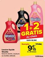 Promotions Lessive liquide woolite - Woolite - Valide de 15/05/2024 à 28/05/2024 chez Carrefour
