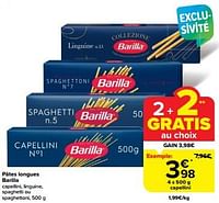 Promotions Pâtes longues barilla - Barilla - Valide de 15/05/2024 à 28/05/2024 chez Carrefour