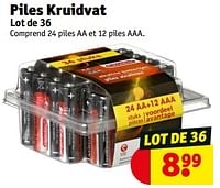 Promoties Piles kruidvat - Huismerk - Kruidvat - Geldig van 14/05/2024 tot 26/05/2024 bij Kruidvat