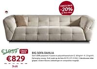 Big sofa dahlia 3-zit-Huismerk - Meubelen Crack