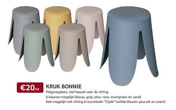Promoties Kruk bonnie - Huismerk - Meubelen Crack - Geldig van 08/05/2024 tot 21/05/2024 bij Meubelen Crack