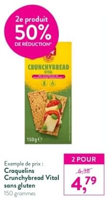 Promotions Craquelins crunchybread vital sans gluten - Schar - Valide de 12/05/2024 à 09/06/2024 chez Holland & Barret