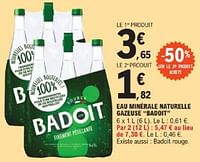 Promotions Eau minérale naturelle gazeuse badoit - Badoit - Valide de 14/05/2024 à 25/05/2024 chez E.Leclerc