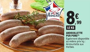 Promotions Andouillette pur porc - Produit Maison - E.Leclerc - Valide de 14/05/2024 à 25/05/2024 chez E.Leclerc