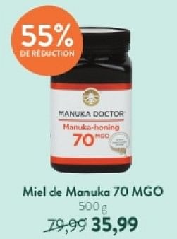 Promotions Miel de manuka 70 mgo - Manuka - Valide de 12/05/2024 à 09/06/2024 chez Holland & Barret