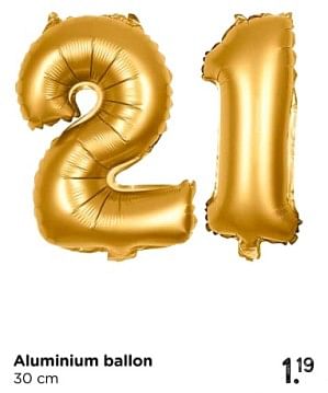 Promoties Aluminium ballon - Huismerk - Xenos - Geldig van 12/05/2024 tot 06/07/2024 bij Xenos