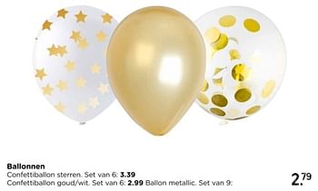 Promoties Ballon metallic set van 9 - Huismerk - Xenos - Geldig van 12/05/2024 tot 06/07/2024 bij Xenos