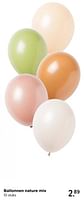 Promoties Ballonnen nature mix - Huismerk - Xenos - Geldig van 12/05/2024 tot 06/07/2024 bij Xenos