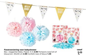 Promoties Feestversiering voor babyshower confetti roze of blauw - Huismerk - Xenos - Geldig van 12/05/2024 tot 06/07/2024 bij Xenos