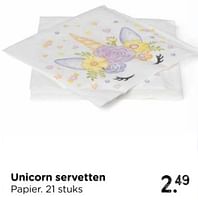 Promoties Unicorn servetten - Huismerk - Xenos - Geldig van 12/05/2024 tot 06/07/2024 bij Xenos