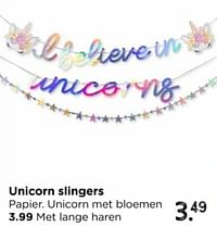 Unicorn slingers papier unicorn met bloemen-Huismerk - Xenos