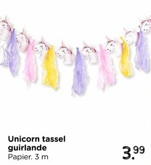 Promoties Unicorn tassel guirlande - Huismerk - Xenos - Geldig van 12/05/2024 tot 06/07/2024 bij Xenos