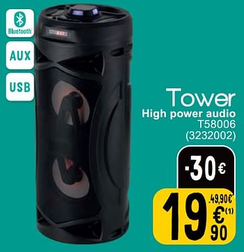 Promotions High power audio t58006 - Tower - Valide de 14/05/2024 à 27/05/2024 chez Cora