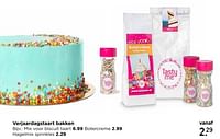 Promoties Verjaardagstaart bakken hagelmix sprinkles - Huismerk - Xenos - Geldig van 12/05/2024 tot 06/07/2024 bij Xenos