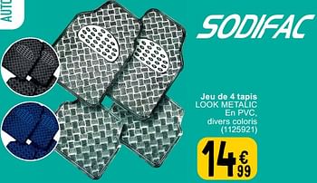 Promotions Jeu de 4 tapis look metalic en pvc - Sodifac - Valide de 14/05/2024 à 27/05/2024 chez Cora