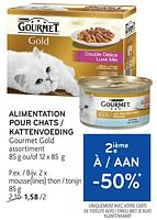 Promotions Alimentation pour chats gourmet gold 2ième à -50% - Purina - Valide de 08/05/2024 à 21/05/2024 chez Alvo