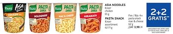 Promoties Asia noodles knorr + pasta snack knorr 2+2 gratis - Knorr - Geldig van 08/05/2024 tot 21/05/2024 bij Alvo