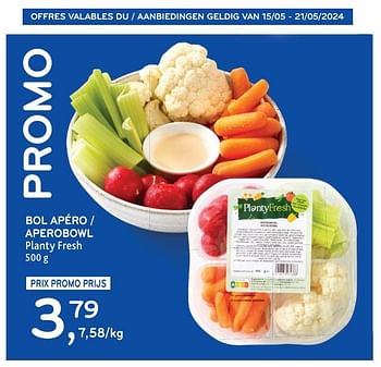 Promotions Bol apéro planty fresh - Produit maison - Alvo - Valide de 15/05/2024 à 21/05/2024 chez Alvo