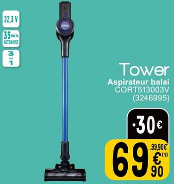 Promotions Tower aspirateur balai cort513003v - Tower - Valide de 14/05/2024 à 27/05/2024 chez Cora