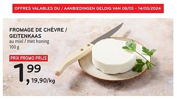 Promoties Fromage de chèvre - Huismerk - Alvo - Geldig van 08/05/2024 tot 14/05/2024 bij Alvo