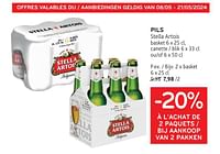 Promotions Pils stella artois -20% à l’achat de 2 paquets - Stella Artois - Valide de 08/05/2024 à 21/05/2024 chez Alvo