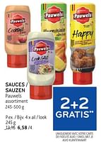 Promotions Sauces pauwels 2+2 gratis - Pauwels - Valide de 08/05/2024 à 21/05/2024 chez Alvo