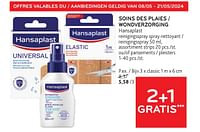 Promotions Soins des plaies hansaplast 2+1 gratis - Hansaplast - Valide de 08/05/2024 à 21/05/2024 chez Alvo