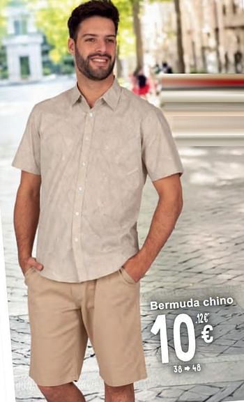 Promotions Bermuda chino - Produit maison - Cora - Valide de 14/05/2024 à 27/05/2024 chez Cora
