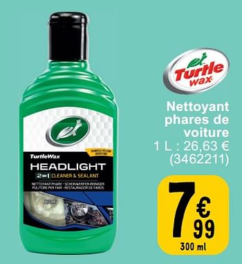 Promotions Nettoyant phares de voiture - Turtle wax - Valide de 14/05/2024 à 27/05/2024 chez Cora