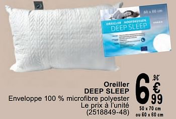 Promotions Oreiller deep sleep - DeepSleep - Valide de 14/05/2024 à 27/05/2024 chez Cora