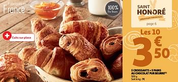 Promoties 5 croissants + 5 pains au chocolat pur beurre - Huismerk - Auchan - Geldig van 14/05/2024 tot 19/05/2024 bij Auchan