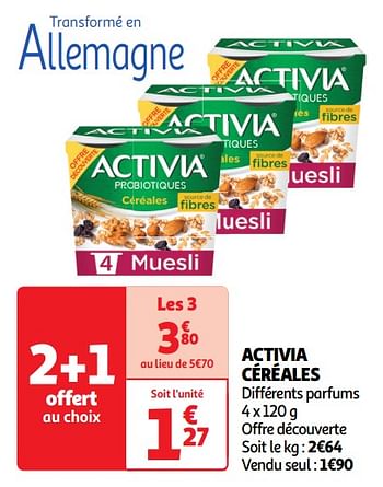 Promoties Activia céréales - Danone - Geldig van 14/05/2024 tot 19/05/2024 bij Auchan
