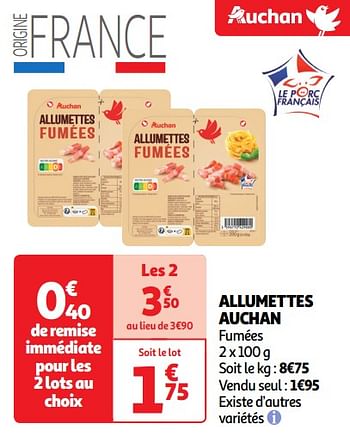 Promoties Allumettes auchan - Huismerk - Auchan - Geldig van 14/05/2024 tot 19/05/2024 bij Auchan