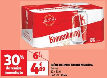 Promoties Bière blonde kronenbourg - Kronenbourg - Geldig van 14/05/2024 tot 19/05/2024 bij Auchan