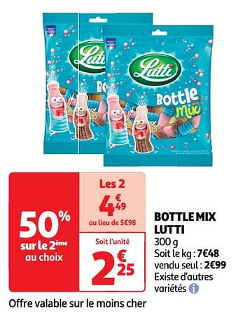 Promoties Bottle mix lutti - Lutti - Geldig van 14/05/2024 tot 19/05/2024 bij Auchan