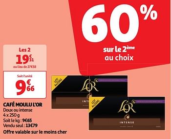 Promoties Café moulu l`or - Douwe Egberts - Geldig van 14/05/2024 tot 19/05/2024 bij Auchan