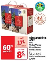 Promoties Côtes du rhône aop - Rode wijnen - Geldig van 14/05/2024 tot 19/05/2024 bij Auchan