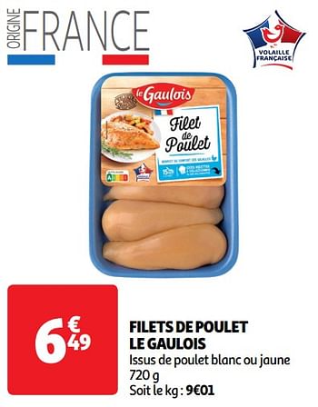 Promoties Filets de poulet le gaulois - Le Gaulois - Geldig van 14/05/2024 tot 19/05/2024 bij Auchan