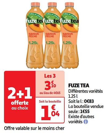 Promoties Fuze tea - FuzeTea - Geldig van 14/05/2024 tot 19/05/2024 bij Auchan