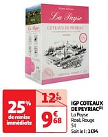 Promoties IGP COTEAUX DE PEYRIAC La Payse Rosé, Rouge - Rosé wijnen - Geldig van 14/05/2024 tot 19/05/2024 bij Auchan